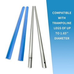 14 FT Trampoline Replacement Net with Poles, Trampoline Net Poles with Clamps an