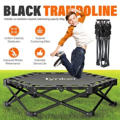 40″ 330lbs Foldable Mini Fitness Trampoline Indoor Exercise Rebounder for Adults