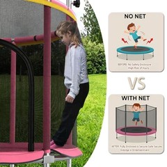Trampoline Safety Net, 48″ 55″ 60″ Trampoline Replacement Net 60″ 150cm