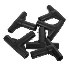 6 Pcs Trampoline Parts Replacement Plastic Enclosure Pole End Cap