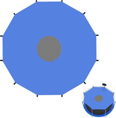Trampoline Sun Shade Cover 6FT 8FT 10FT 12FT 14FT 16FT Trampoline Top Cover Wate