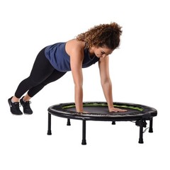 Portable Folding Trampoline with Smart Workout App – Home Gym Rebounder for Card