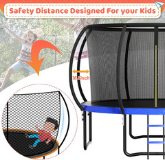 8FT 10FT 12FT 14FT 16FT Trampoline Outdoor, Trampolines for Kids & Adults, Pumpk