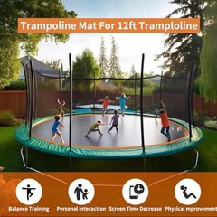 Trampoline Mat，10.56ft/126.8in Diameter Mat with 72 Rings,Fits 12FT Trampoline