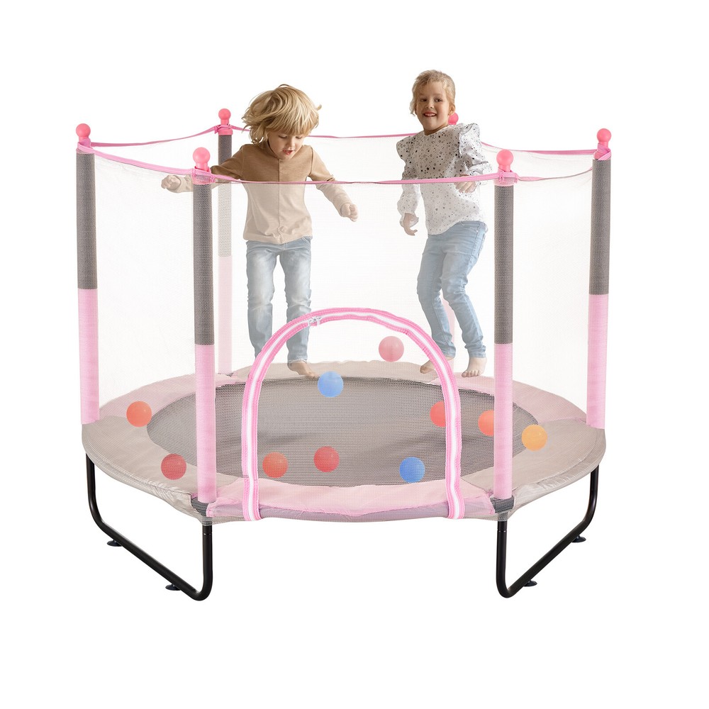 60″ Trampoline for Kids Mini Toddler Trampoline with Net Indoor Outdoor