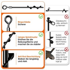 Ground Anchor Ground Anchor, Ground Anchor Trampoline Screw In, Set of 8 Heavy Duty T…