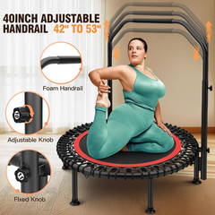 ANCHEER 40″/48″ Foldable Mini Trampoline,Max Load 450Lbs/550Lbs Indoor Trampolin