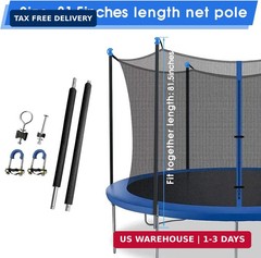 1 Set Universal Trampoline Replacement Pole Set – Straight Upper & Lower Enclosu