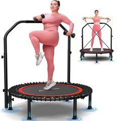 40″/48″ Foldable Mini Trampoline,Max Load 450lbs/550lbs Indoor Trampoline SALE