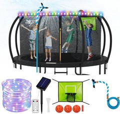 Trampoline Accessories Kit Kids,Basketball Hoop with 3 Mini Basketballs,50FT …