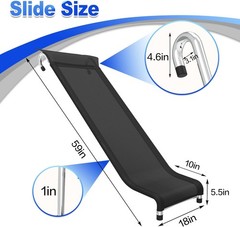 Universal Heavy Duty Steel Trampoline Slide With Buffer Region Accessory
