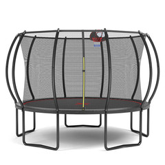 YC 12FT Trampoline w/Basketball Hoop for Kid Trampoline Pumpkin Garden & Outdoor
