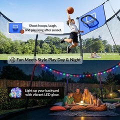 Trampoline Outdoor 8FT 10FT 12FT 14FT 15FT 16FT Trampoline W/ Basketball Hoop &