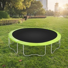 16 Ft Trampoline Safety Pad Green PVC 30 cm Wide 10mm Cushion Spring Cover