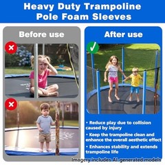 35.4 Inch Trampoline Pole Covers,Trampoline Pole 35.4″L x 1.26″ Diameter Blue