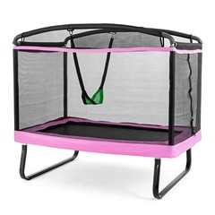 6 FT Kids Trampoline w/Swing, Safety Enclosure Net, Gift for Boys Girls Age 3+