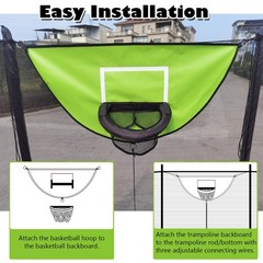 Trampoline Basketball Hoop, with Pump and 4 Mini Balls, Easy to Install, Univ…