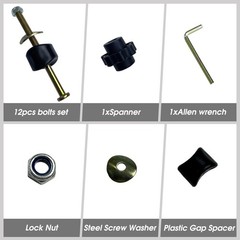 12PCS Trampoline Bolts Screws Nuts Enclosure Pole Gap Spacer Replacement Kit