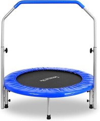 Portable & Foldable Trampoline – 40″ in-Home Mini Rebounder with Adjustable H…