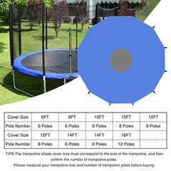 Trampoline Sun Shade Cover 6FT 8FT 10FT 12FT 14FT 16FT Trampoline Top Cover W…