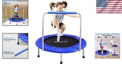 Easy-Assembly 36″ Trampoline with Carry Bag – Perfect for Home & Garden Workouts