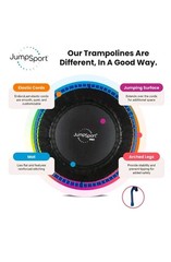 JumpSport 350 PRO Fitness Trampoline, Cardio Workout Equipment, 39 Inch, Blue