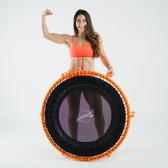 JumpSport 350 PRO Fitness Trampoline, Cardio Workout Equipment, 39 Inch, Orange