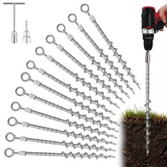 Heavy Duty Tent Stakes Screw In 12 Inch 14 Inch Rustproof Aluminum Ground Anchor