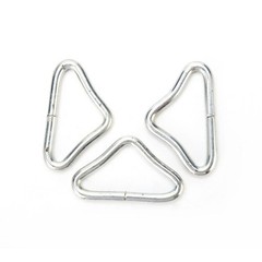 30Pcs Professional Trampoline Triangle Buckles Durable Metal Rings Silver