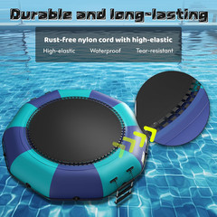 10Ft 12Ft 15Ft Inflatable Water Trampoline, Recreational Bouncer, Portable Bounc