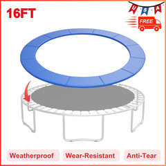 16FT Trampoline Replacement Safety Pad Universal Trampoline Cover, Blue Foldable