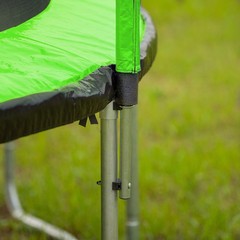 15FT Trampoline with Basketball Hoop Inflator Ladder 6 Pole Sleeves Galvanized
