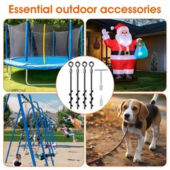 Ground Anchors Screw in Trampoline Anchors Heavy Duty Ground Anchors,Tent Sta…