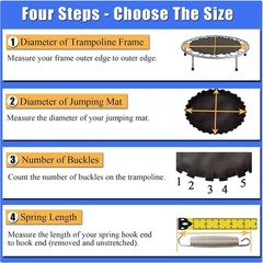 27.5″ Fitness Trampoline Mat with 30 Buckles – Safe and Durable Upgrade