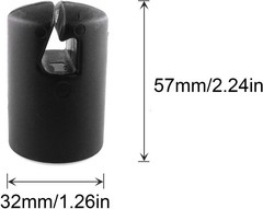 6pcs 1.26″ Black Trampoline Fiber Protective Cover Trampoline Enclosure Pole …