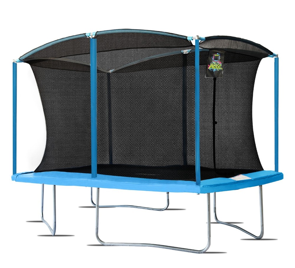 Large Rectangle Gymnastics Trampoline Set & Enclosure Net for Backyard Outdoor