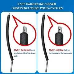 ⚙️ Universal Trampoline Replacement Curved Net Pole Curved Pole Kit for 12-16ft