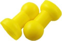 6 Pack Yellow Plastic Trampoline Pole Caps for Safety & Protection