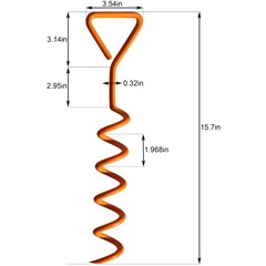 Trampoline Anchor Stakes Heavy Duty Corkscrew Steel Kit