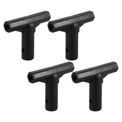 4Pcs Black PP Reusable T Shaped Tube Connectors Trampoline Accessories Set