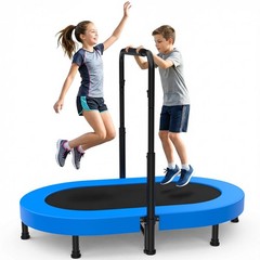 56″ 220lbs Foldable Mini Fitness Trampoline Indoor Exercise Rebounder for Kids