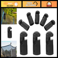 8pcs Black Trampoline Pole Covers – Durable Replacement Caps, Easy Install, Fits