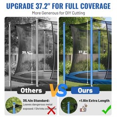 Yescom 12 Pcs Trampoline Pole Foam, 1.26 Inch Inner Diameter PVC Pole Covers