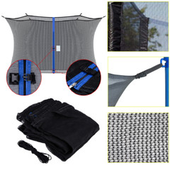 13/14/15′ Trampoline Net 3 Arch/6 Pole Enclosure Netting Replacement Round Fence