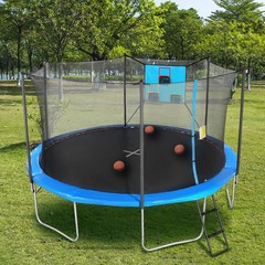 Trampoline Basketball Hoop Set – 3 Hoops & Balls, Easy Install, Universal Fit