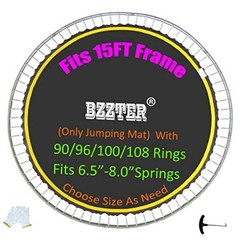 Trampoline Fits 15FT Diameter Frame ø156.7″ &108Rings (Fits 7.5″-8.5″Spring)