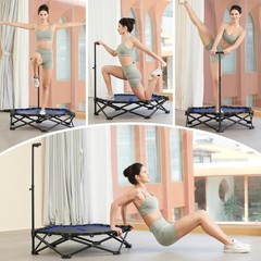 42 Inch Fitness Trampoline with Silent Design and Anti Slip Foot Pads for Indoor