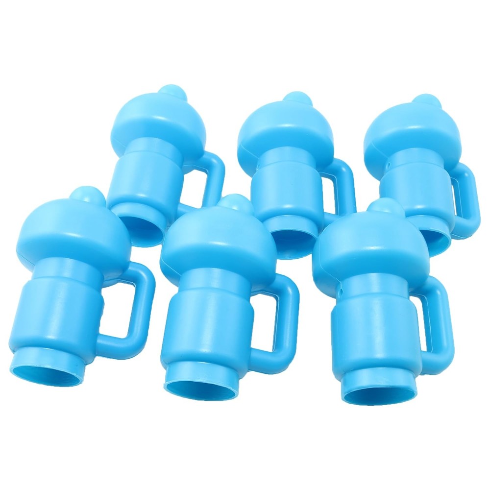 6PCS Trampoline Panda Cup Outer Shell Pole Cap Net Hook Blue C-Shaped Plastic…