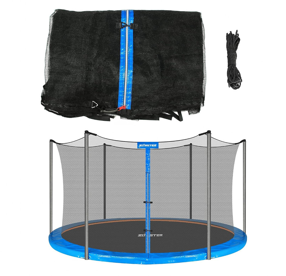 Trampoline Safety Enclosure Net For 14FT 6 Poles Trampoline Replacement Netting