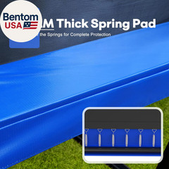 1800LBS Weight Capacity Rectangle Trampoline 10X17Ft 9X15FT 8X14FT Outdoor Squar